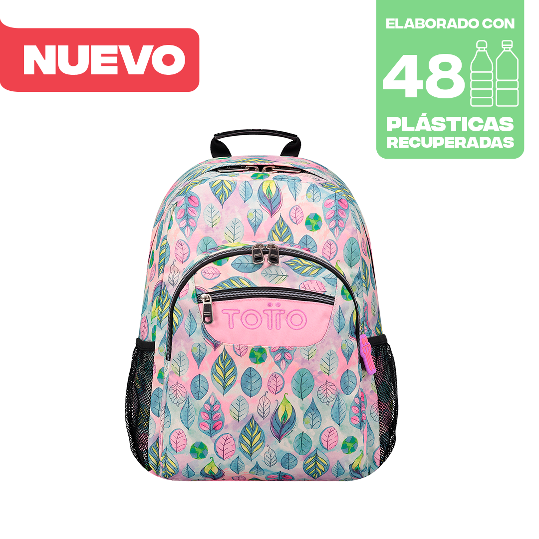 TOTTO Mochila Escolar Juvenil Morral Pencil MA04ECO031 ROSA 27x12x36.5 35L  BNWT