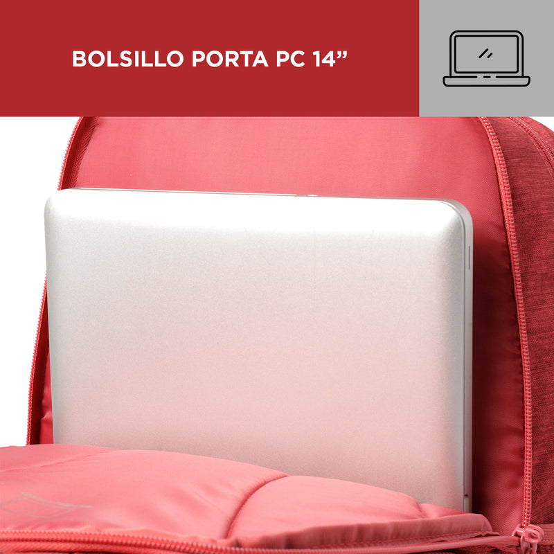 Mochila Dinamicon con porta laptop - Color: Rosado