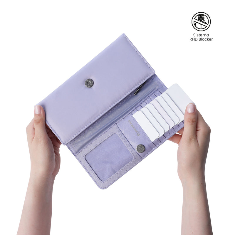 Billetera para Mujer Adelaide 2 con RFID Blocker Morada