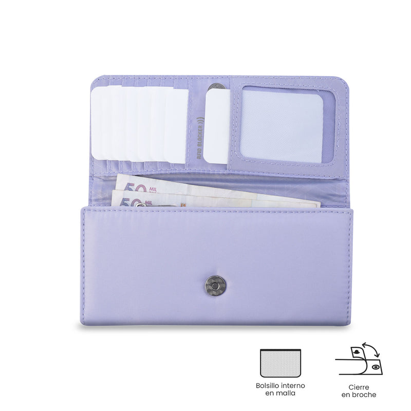 Billetera para Mujer Adelaide 2 con RFID Blocker Morada