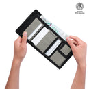 Billetera Contrast Can Negra/Terreo Mediana Hombre