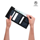 Billetera Contrast Can Negra/Azul Mediana Hombre