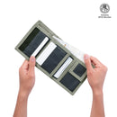 Billetera Contrast Can Terreo/Azul Mediana Hombre