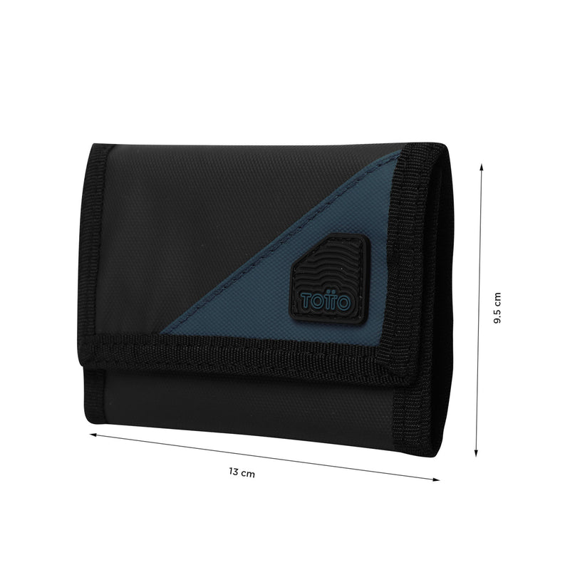 Billetera Contrast Can con RFID Blocker Negra/Azul