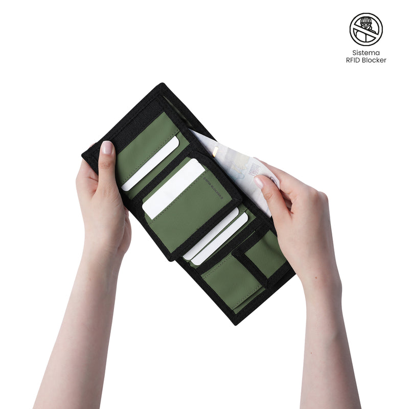 Billetera para Hombre Contrast Can con RFID Blocker Negra