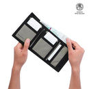 Billetera Contrast Qui Negra/Terreo Mediana Hombre