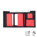 Billetera Contrast Mee Negra/Roja Mediana Hombre