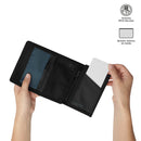 Billetera Contrast Bak con RFID Blocker Negra/Azul