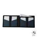 Billetera Contrast Bak con RFID Blocker Negra/Azul