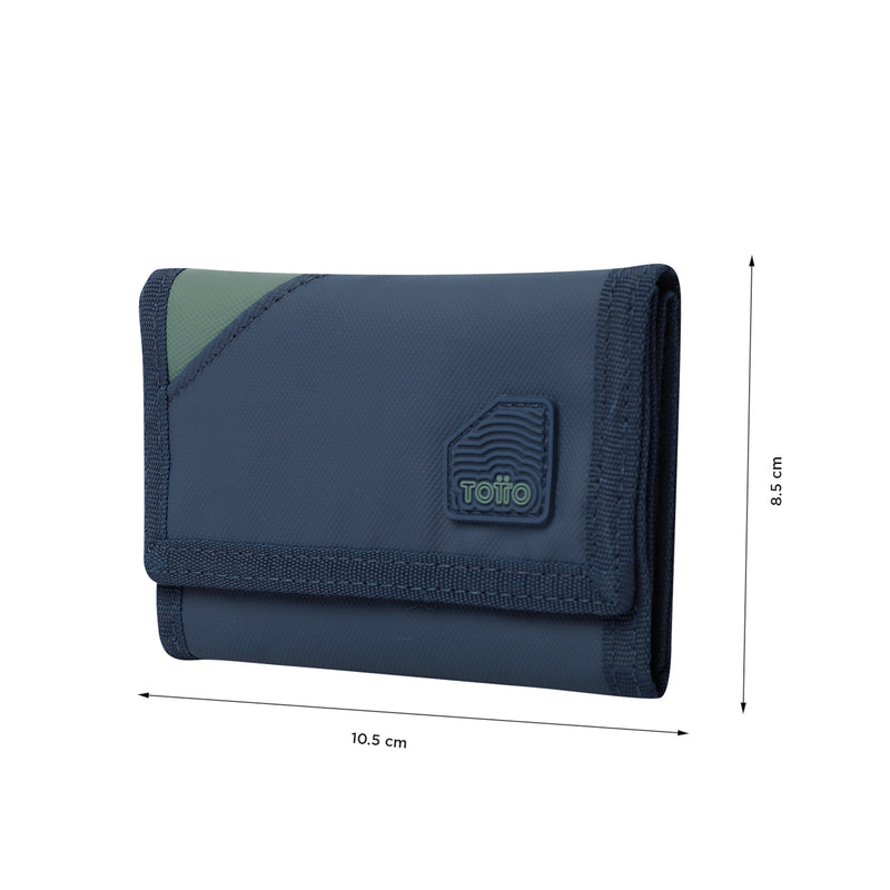 Billetera Contrast Bak con RFID Blocker Azul