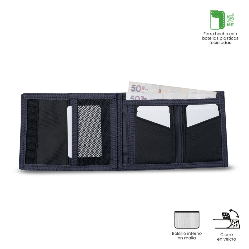 Billetera para Hombre Contrast Bak con RFID Blocker Azul