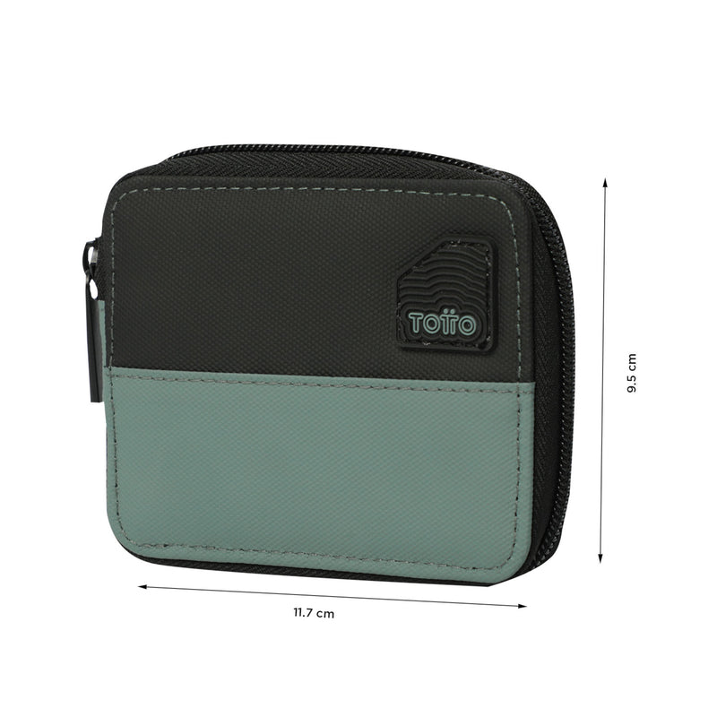 Billetera Contrast Mad 2.0 con RFID Blocker Negra/Verde