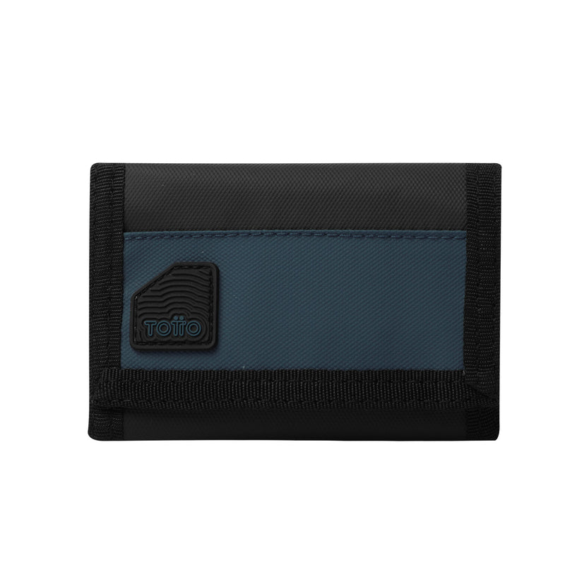 Billetera Contrast Chain con RFID Blocker Negra/Azul