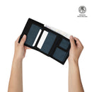 Billetera Contrast Chain con RFID Blocker Negra/Azul