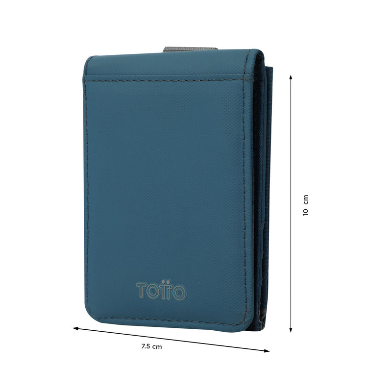 Billetera Dual Grande con RFID Blocker Azul