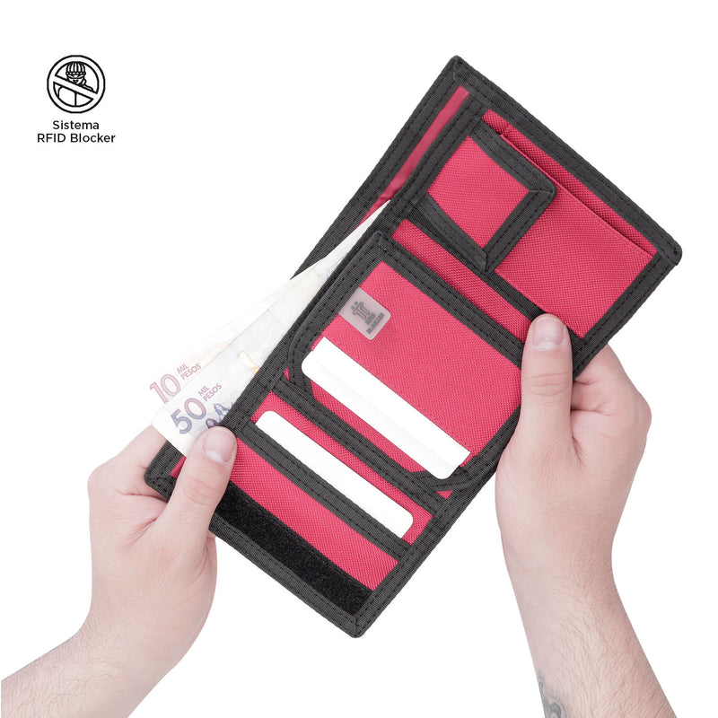 Billetera Candombe Con Rfid Blocker - Color: Rojo