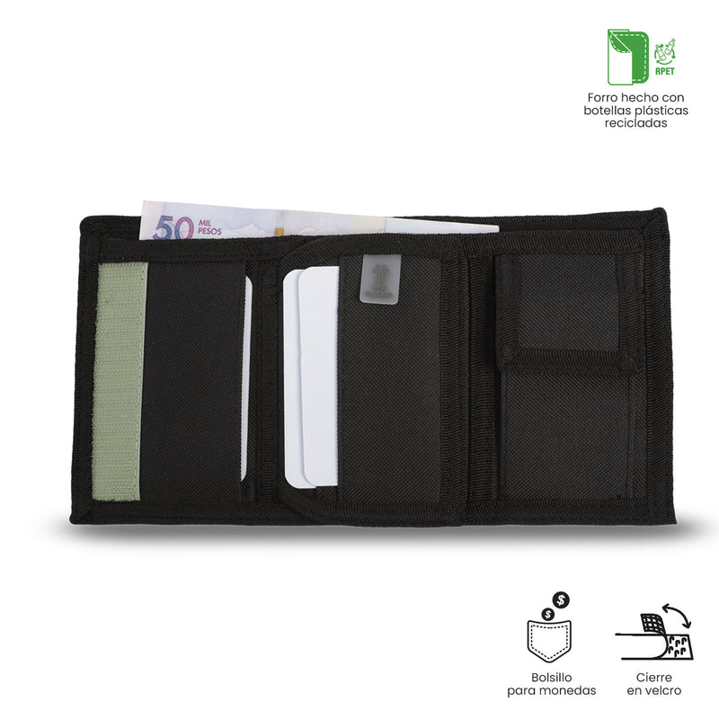 Billetera para Hombre Quincly con RFID Blackey Negra
