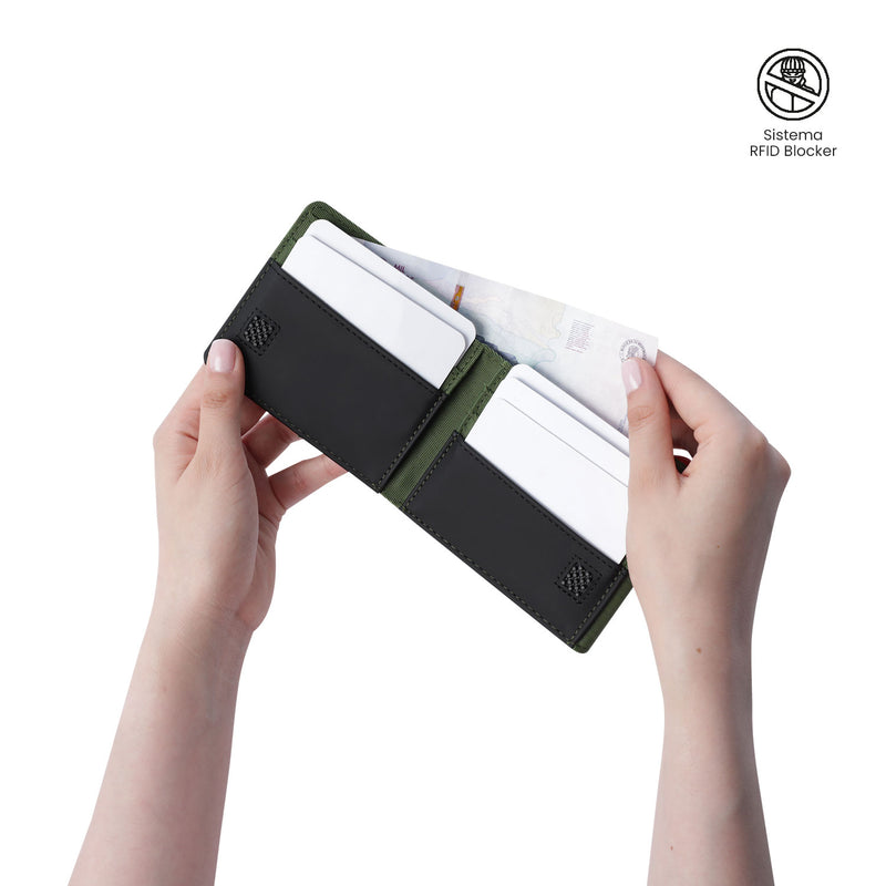 Billetera para Hombre Ermac 3.0 con RFID Blocker Verde