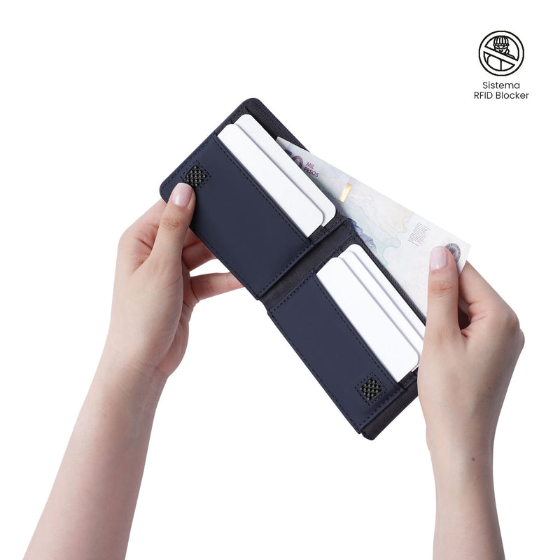 Billetera para Hombre Ermac 3.0 con RFID Blocker Azul