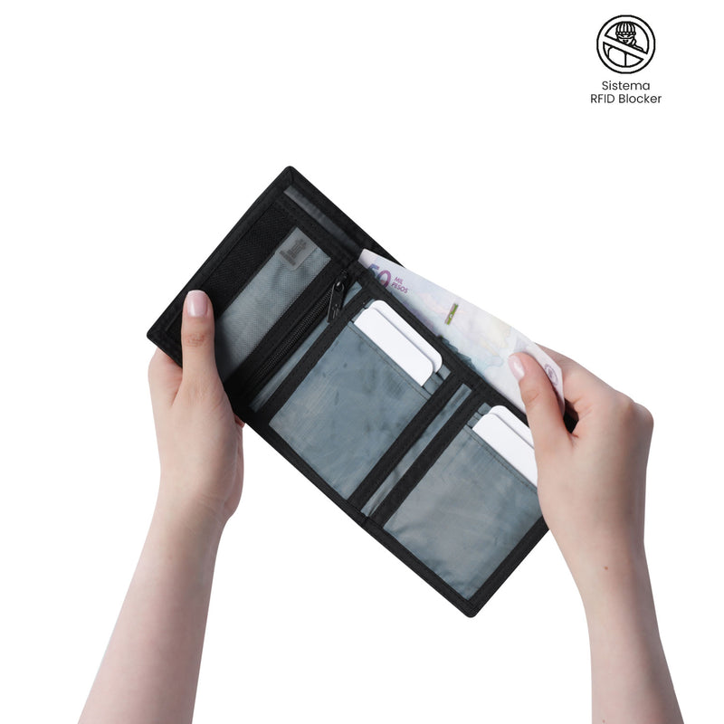 Billetera para Hombre Tojal con RFID Blocker Gris