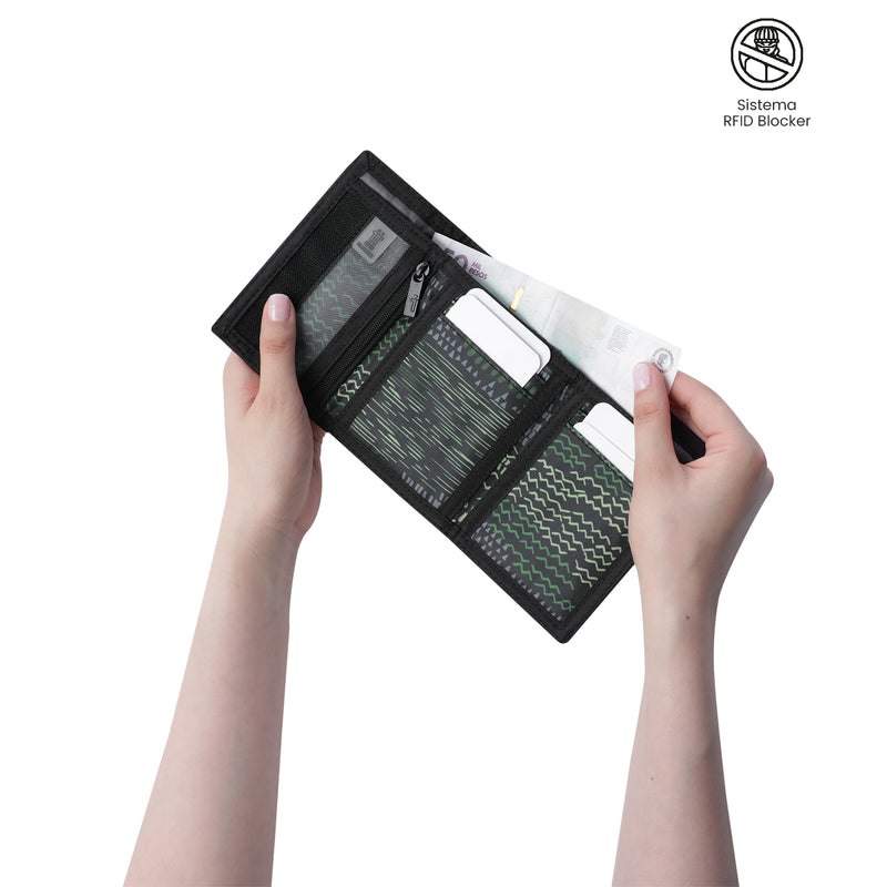 Billetera para Hombre Tojal con RFID Blocker Negra