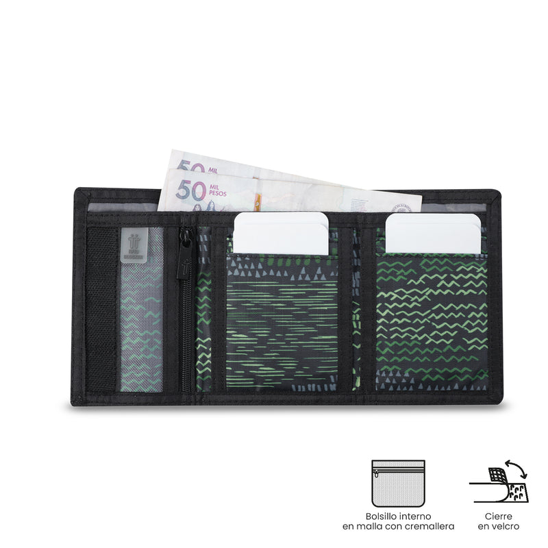 Billetera para Hombre Tojal con RFID Blocker Negra