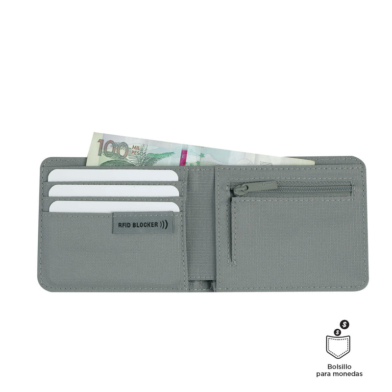 Billetera Falangero con RFID Blocker Gris