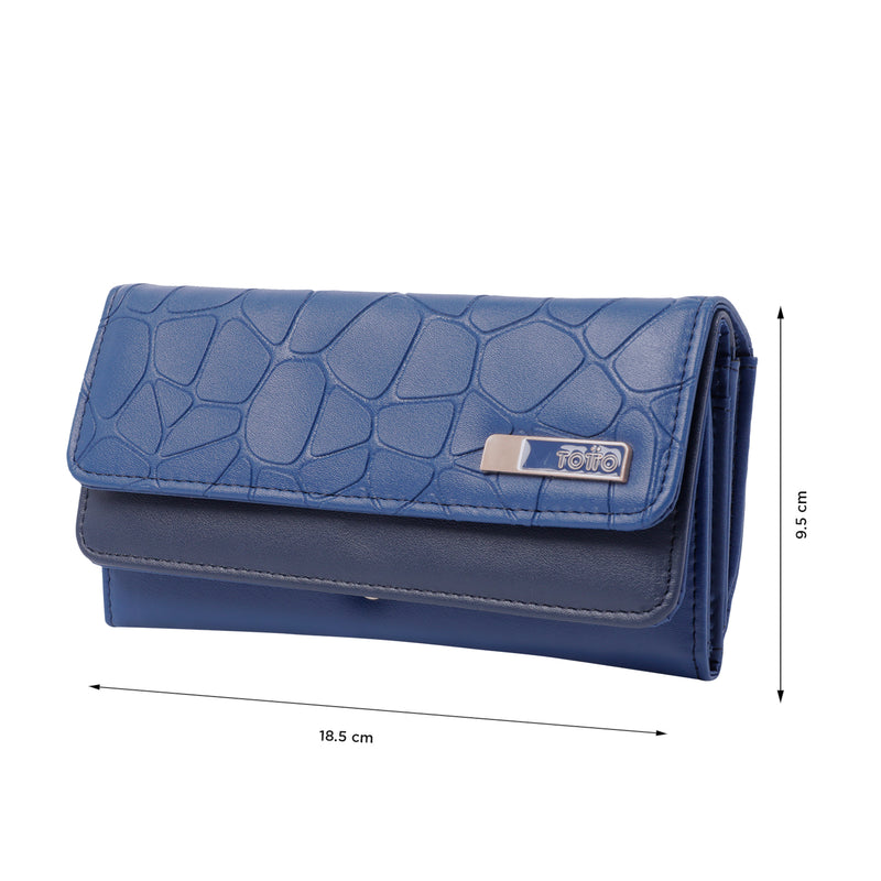 Billetera Subra En Pu Leather Con Rfid Blocker - Color: Azul