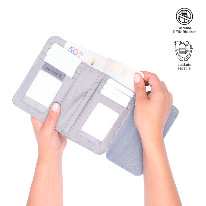 Billetera Para Mujer Cancri 2.0 Mediana - Color: Gris