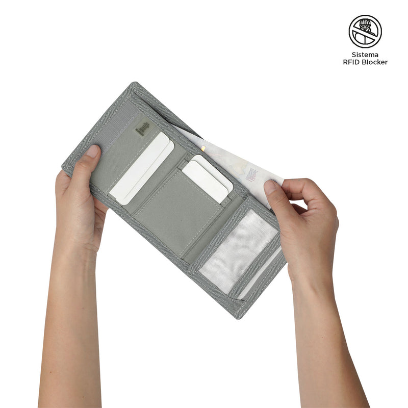 Billetera Bacalao con RFID Blocker Gris