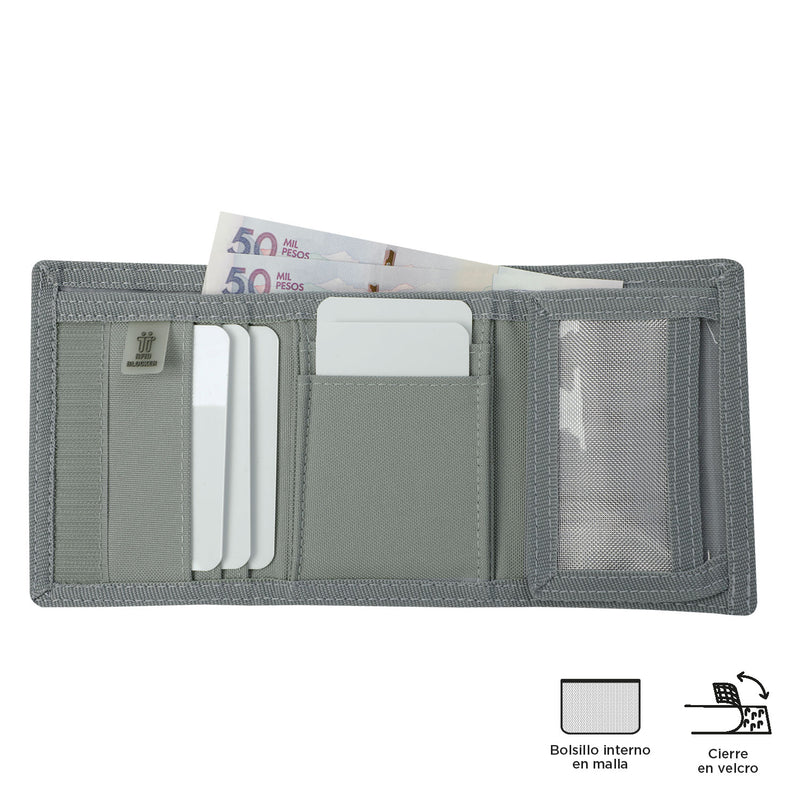 Billetera Bacalao con RFID Blocker Gris