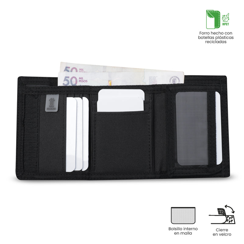 Billetera para Hombre Bacalao con RFID Blocker Negra