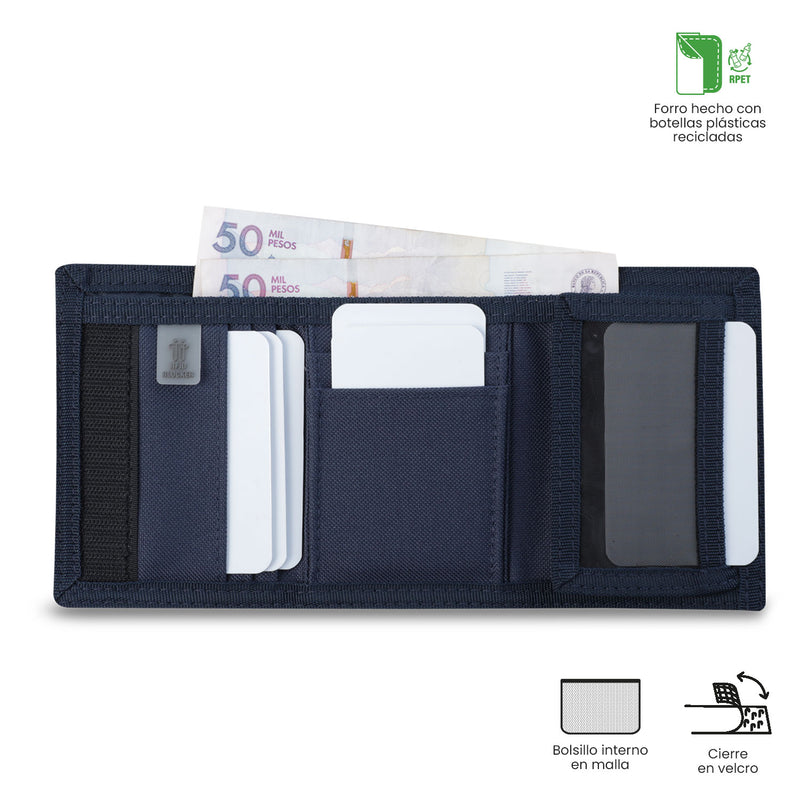 Billetera para Hombre Bacalao con RFID Blocker Azul