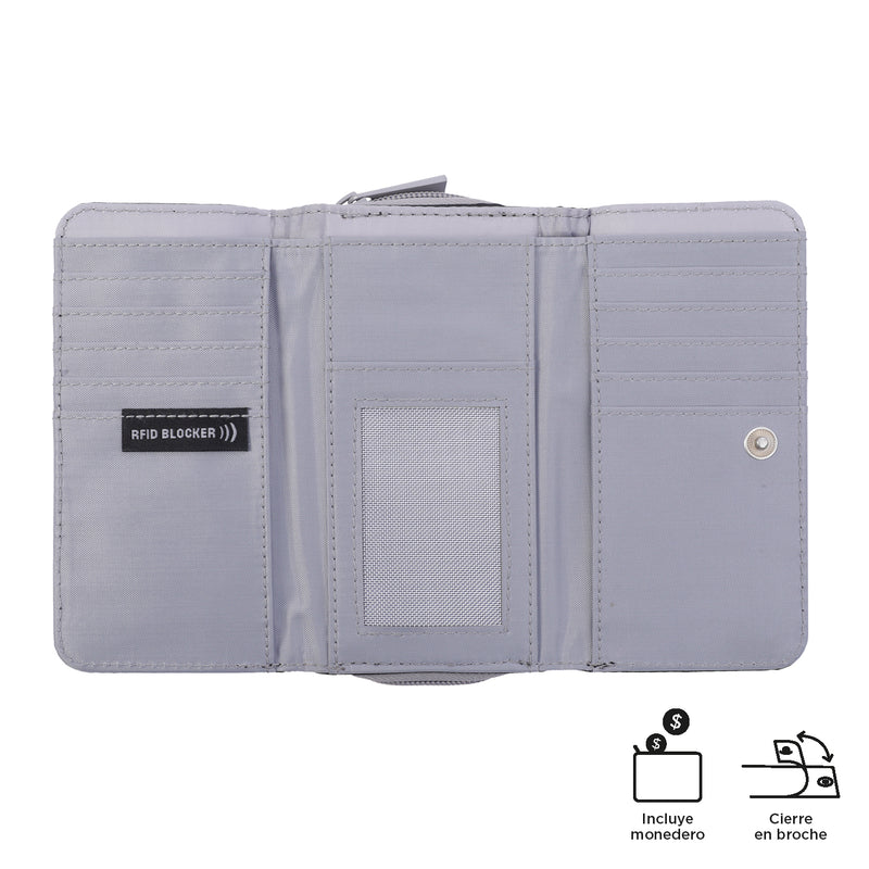 Billetera Lona Rfid Varuna - Color: Negro