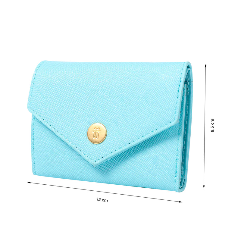 Billetera Neysa En Pu Leather Con Rfid Blocker - Color: Azul