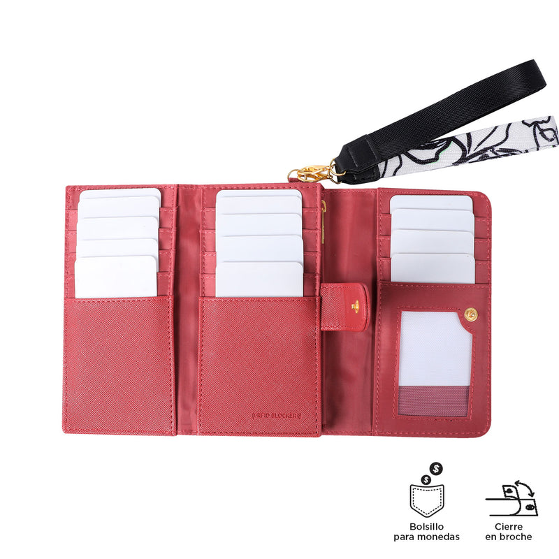 Billetera Para Mujer Donata 2.0 Mediana - Color: Rojo