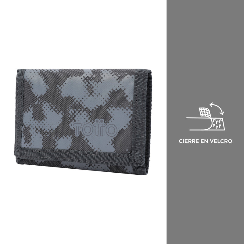 Billetera en lona RFID Jaby - Color: Gris