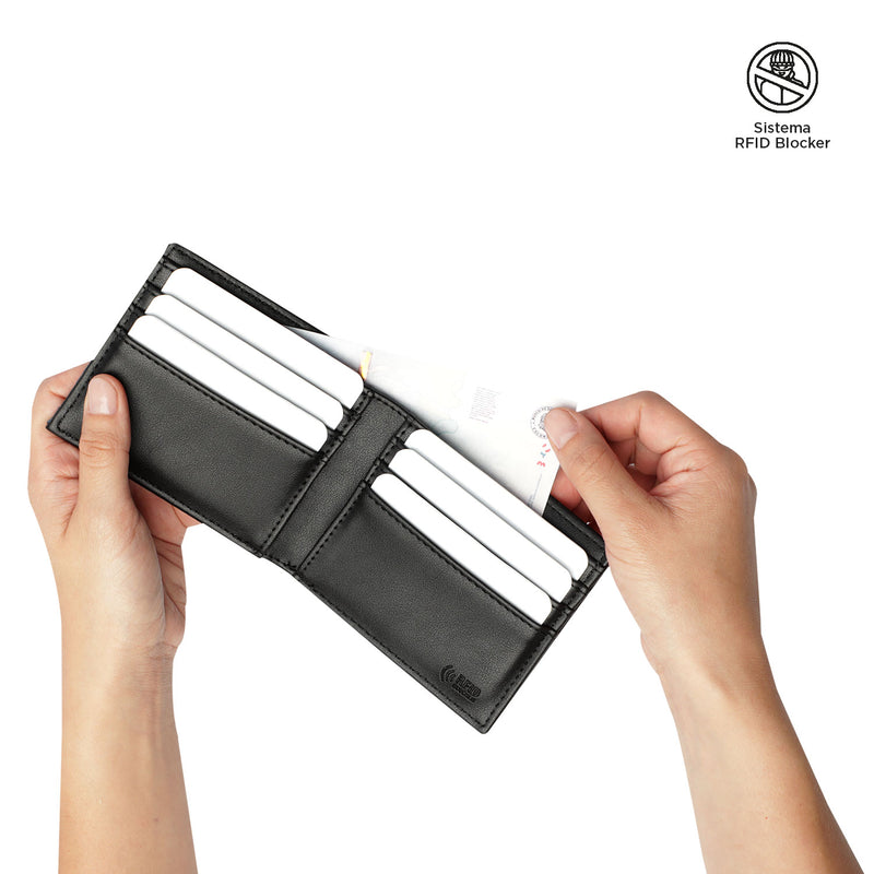 Billetera Vlidetto con RFID Blocker Negra