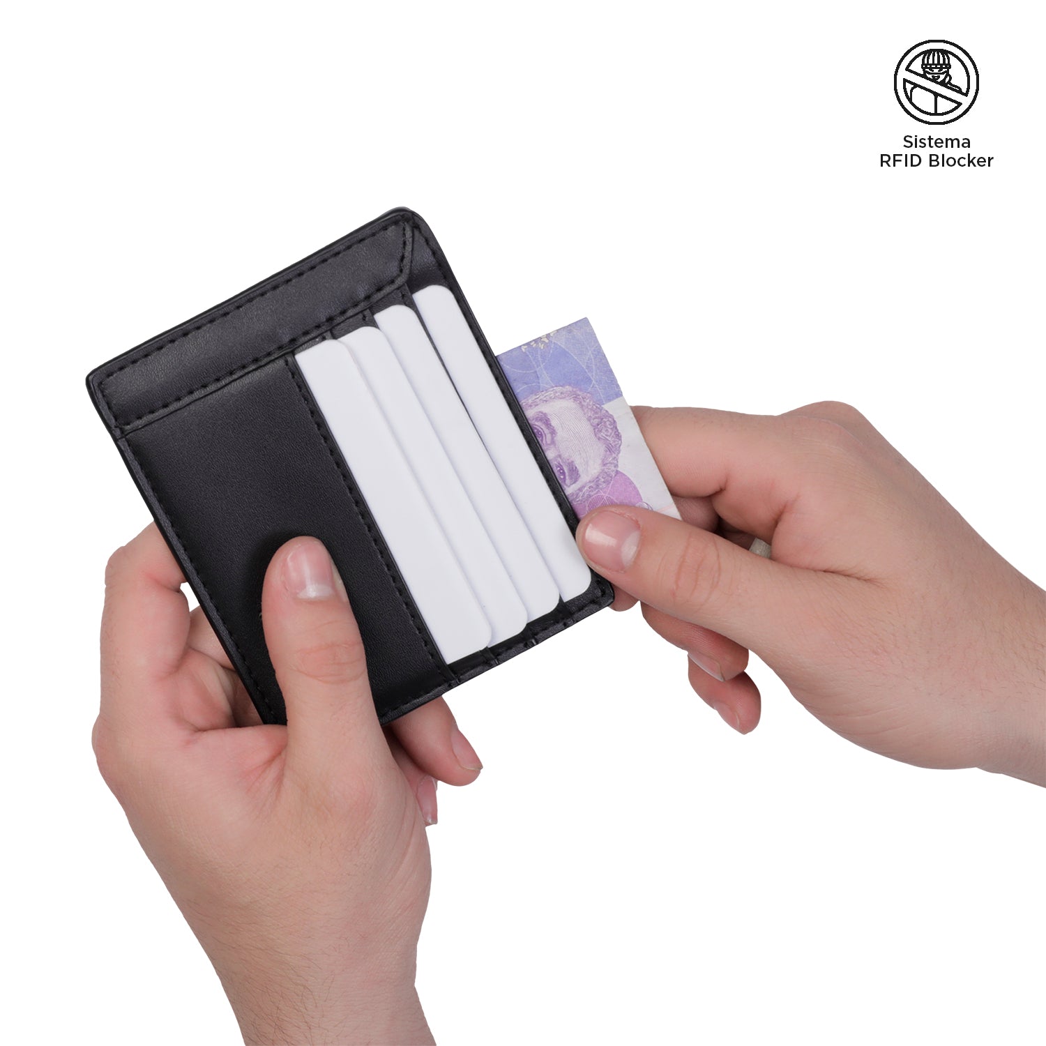Portadocumentos Con Rfid Blocker Bann - Color: Negro