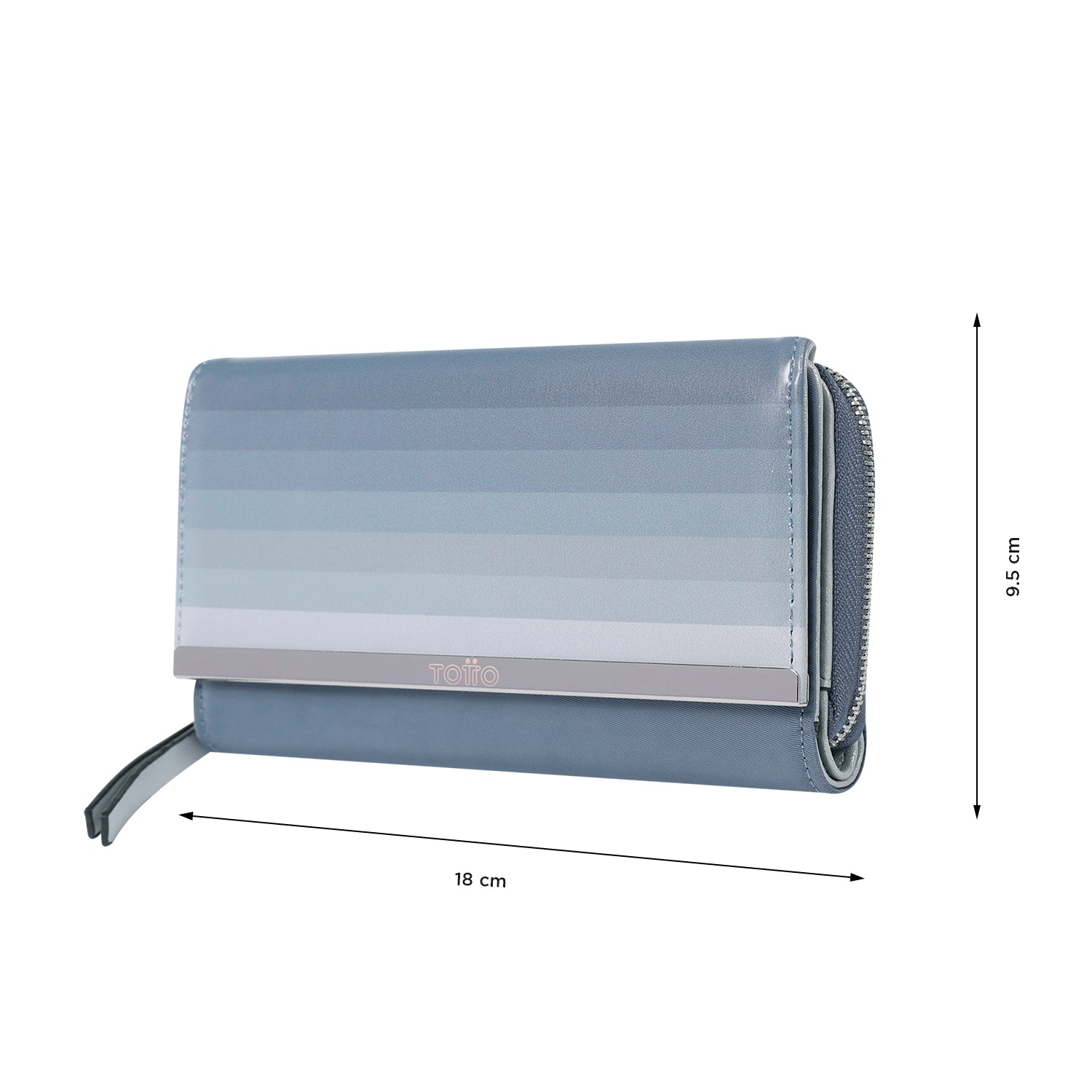 Billetera Para Mujer Blocks - Color: Gris