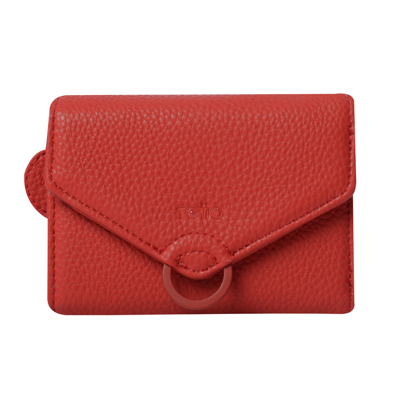 Billetera Soft Ney Con RFID Blocker Roja Mujer