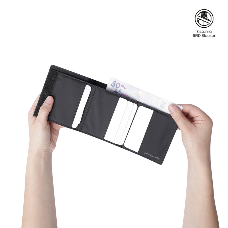 Billetera para Hombre Sayle con RFID Blocker Negra