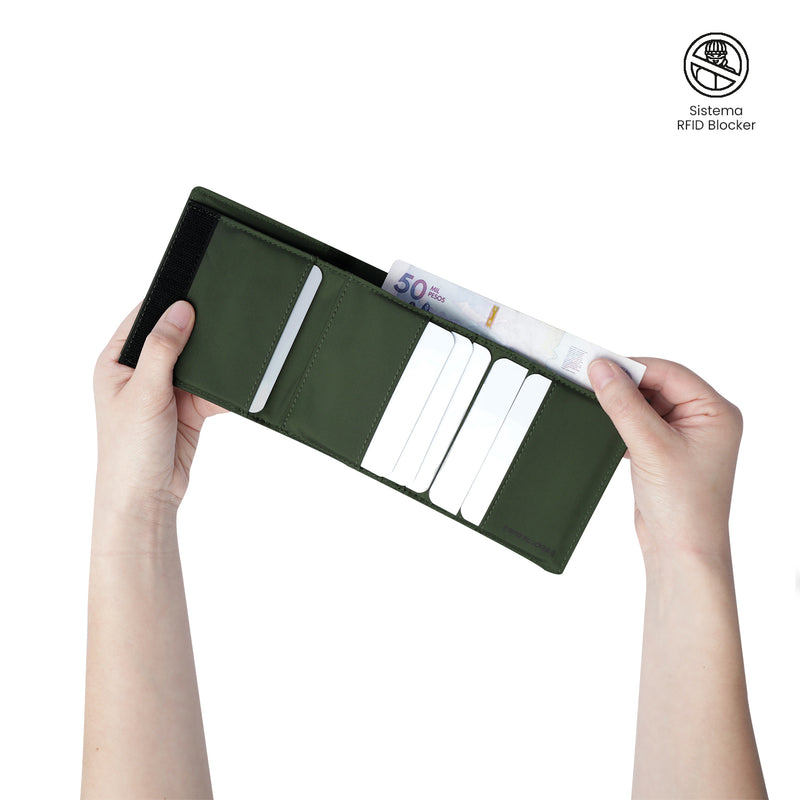 Billetera para Hombre Sayle con RFID Blocker Verde