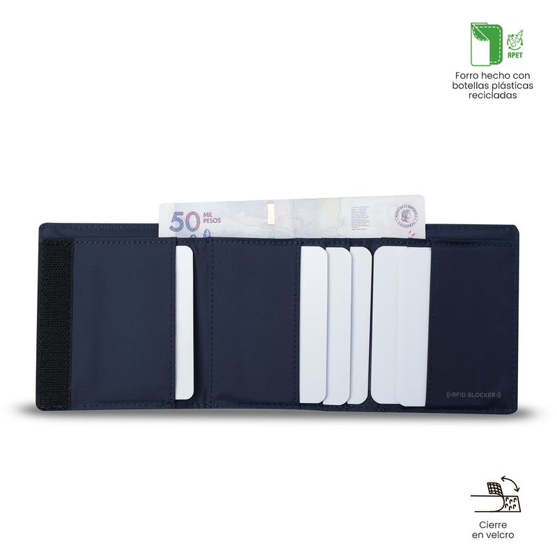 Billetera para Hombre Sayle con RFID Blocker Azul