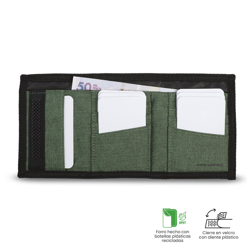 Billetera para Hombre Riva Can con RFID Blocker Verde