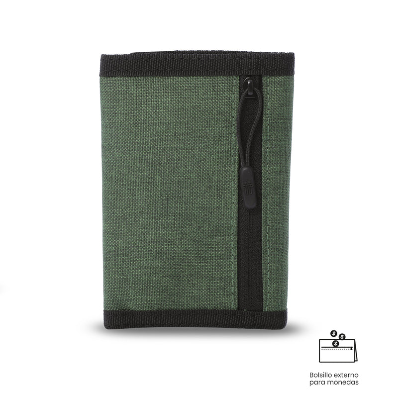 Billetera para Hombre Riva Can con RFID Blocker Verde