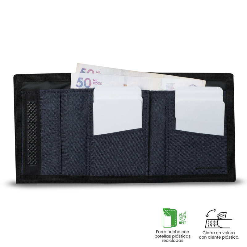 Billetera para Hombre Riva Can con RFID Blocker Azul