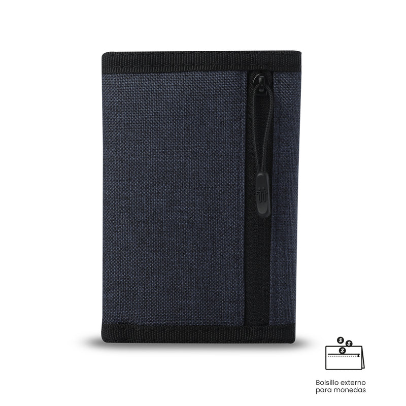 Billetera para Hombre Riva Can con RFID Blocker Azul