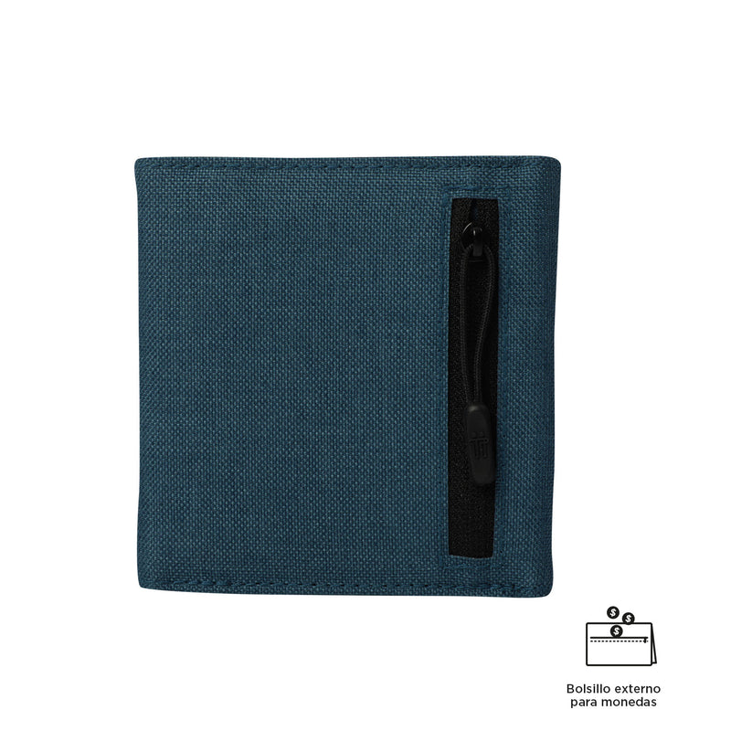 Billetera Riva Aq con RFID Blocker Azul