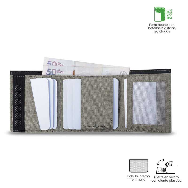 Billetera para Hombre Riva Aq con RFID Blocker Beige